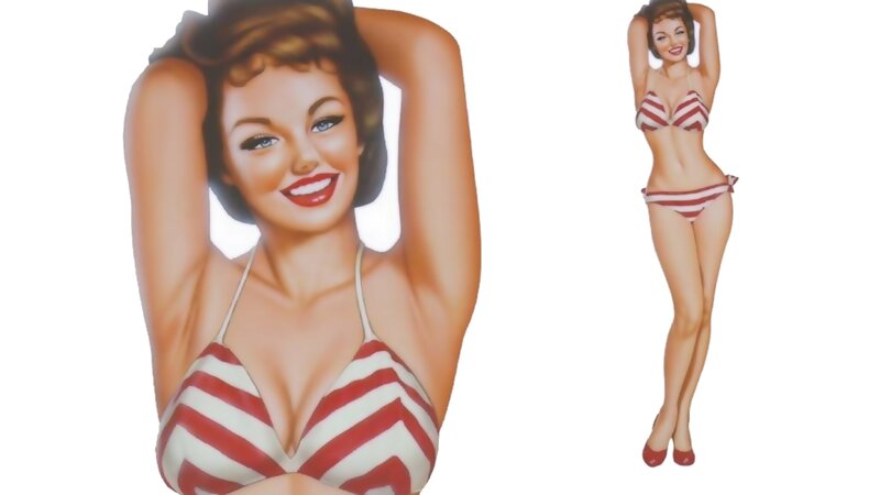 pin-up girl in bikini