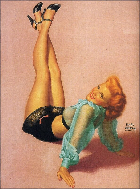 Pin-up girl in high heels