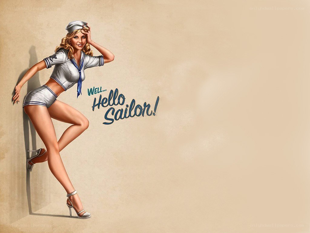 Pin-up sailor girl