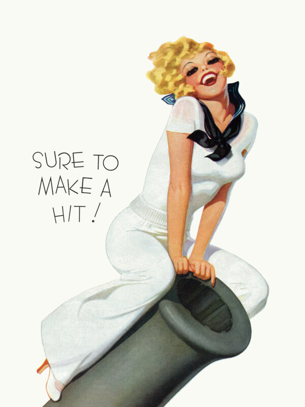 Pin-up sailor woman