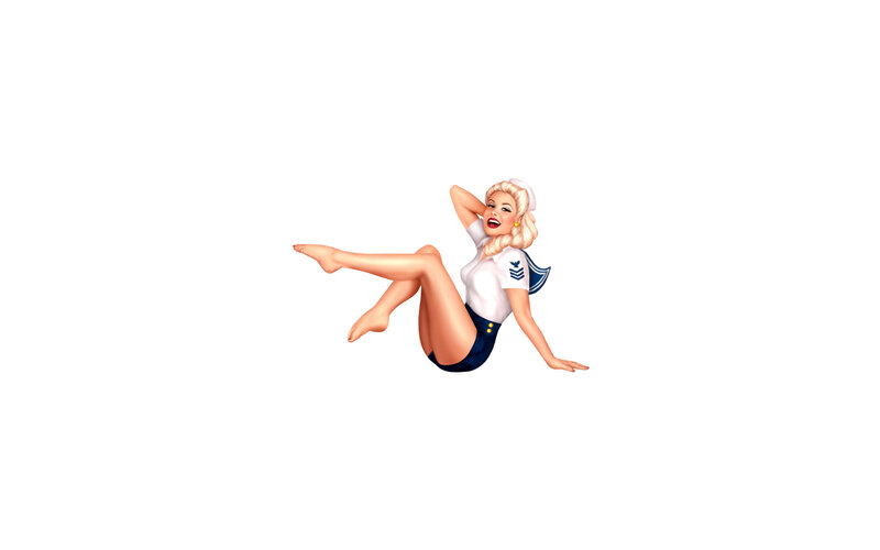pin-up sailor woman