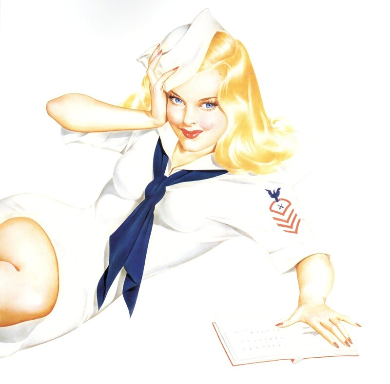 Pin-up sailor woman