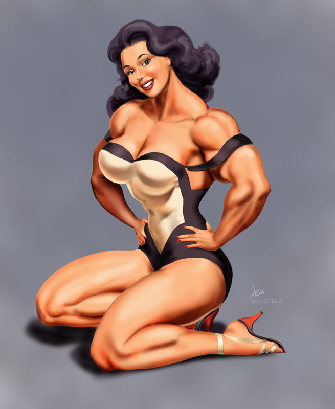 pin-up woman illustration