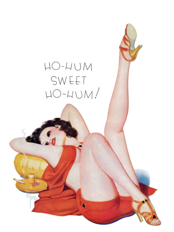 Pin-up woman with cigarette