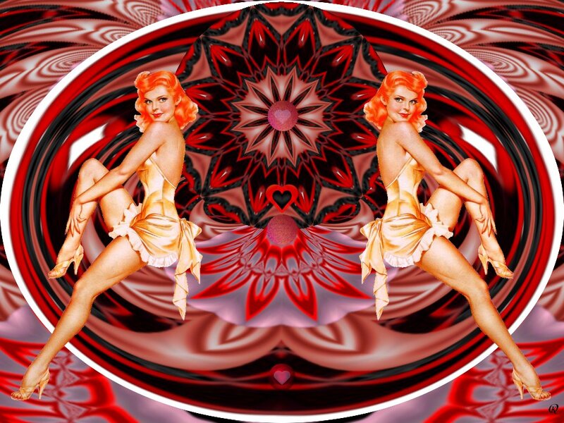 Pin-up Women in Gold