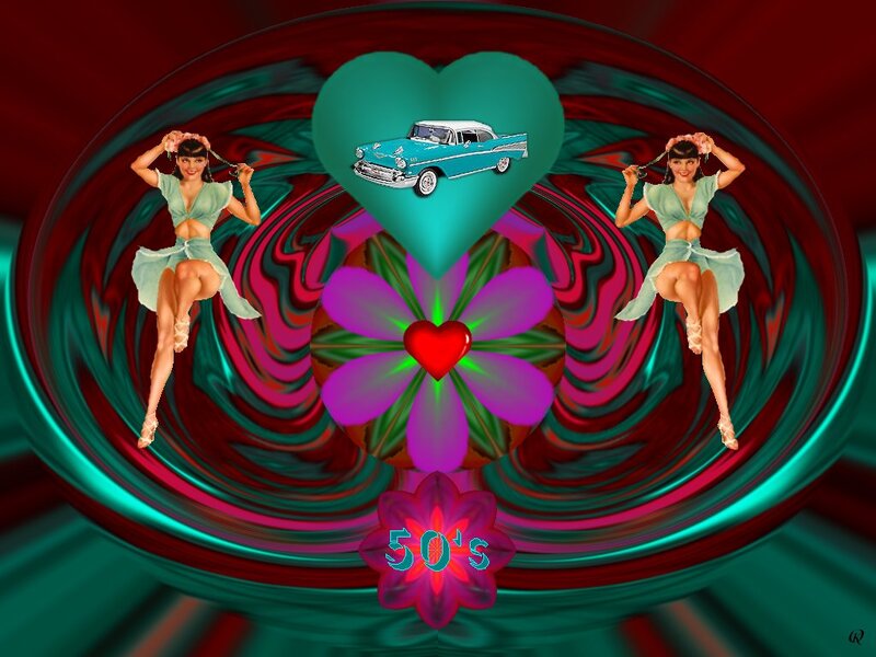 Pin-up Women with Car