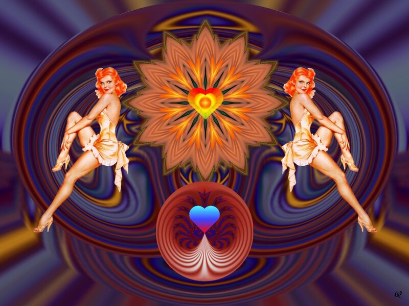 Pin-up Women with Flower