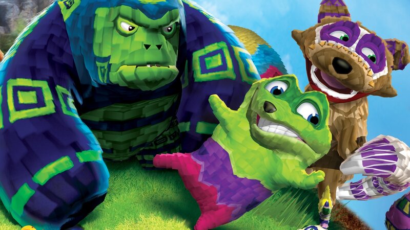 Pinata Characters on Grass