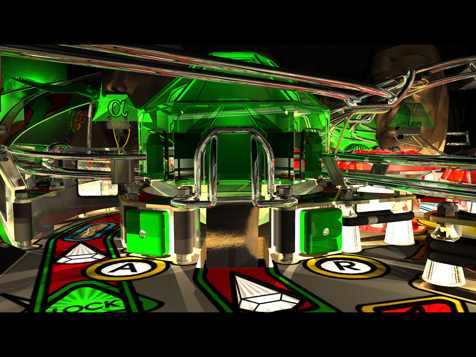 Pinball machine interior