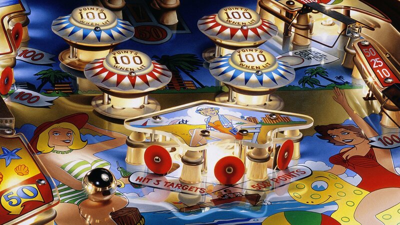 Pinball Machine Playfield — Blue