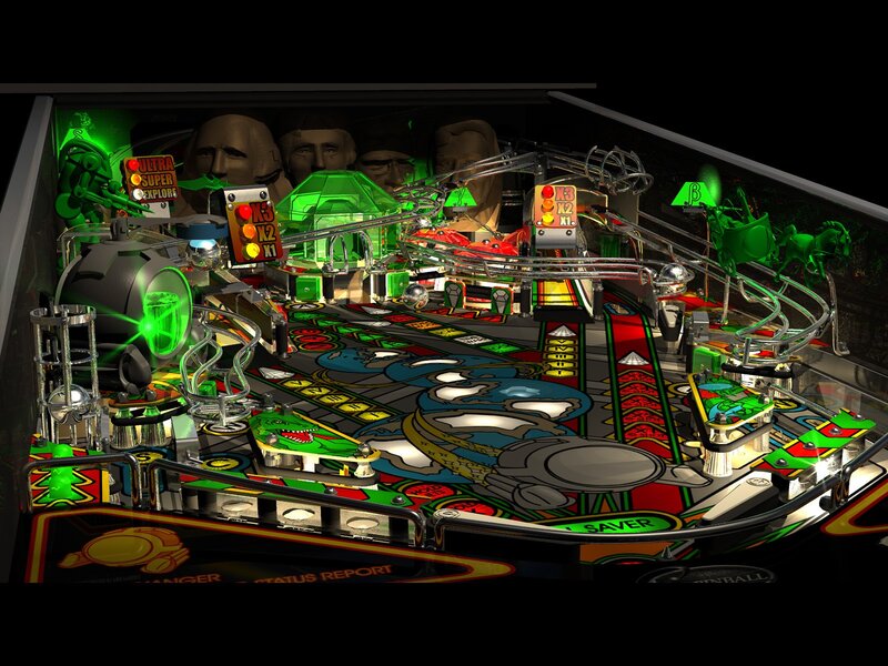 Pinball Machine Playfield — Green
