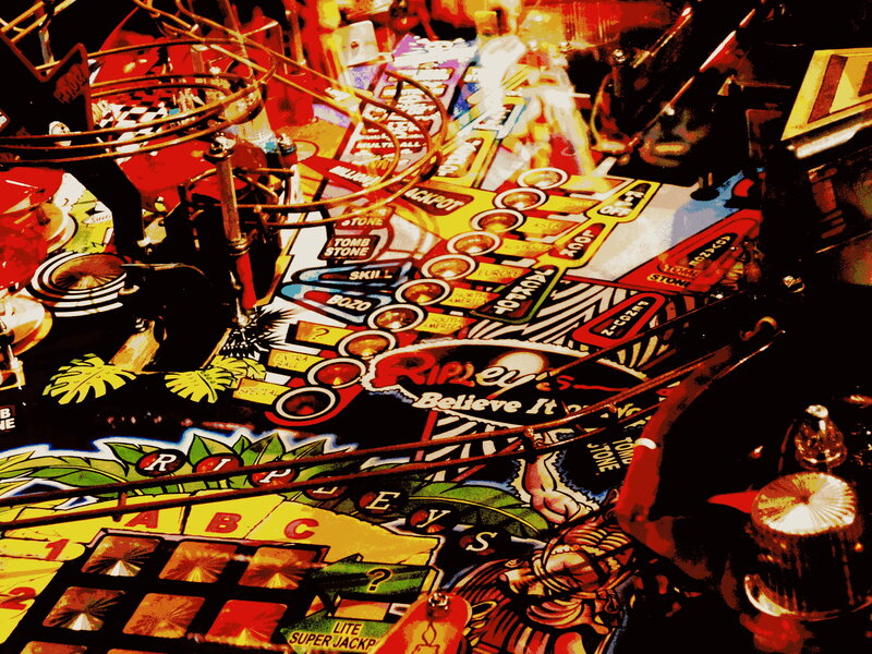 Pinball Machine Playfield — Red
