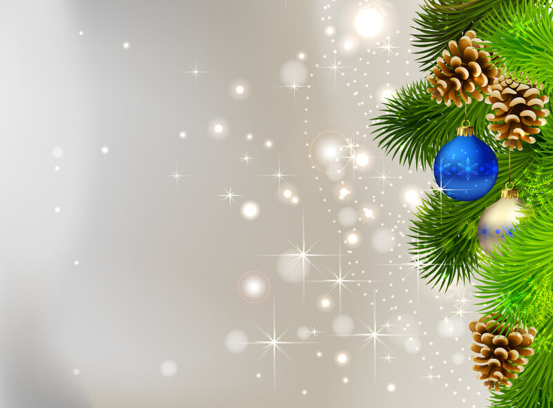 Pine Branches with Ornaments