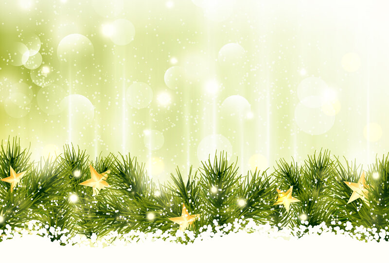 Pine Branches with Stars