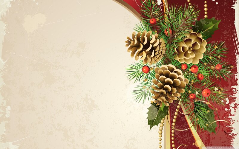Pine Cones and Holly