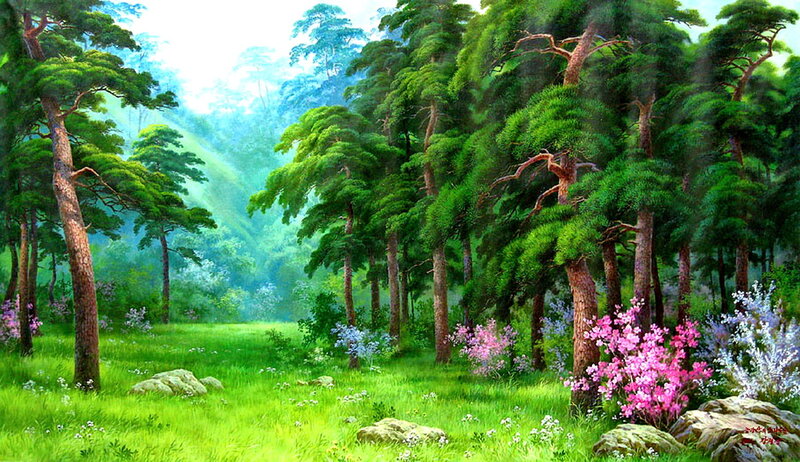 Pine Forest Clearing — Green