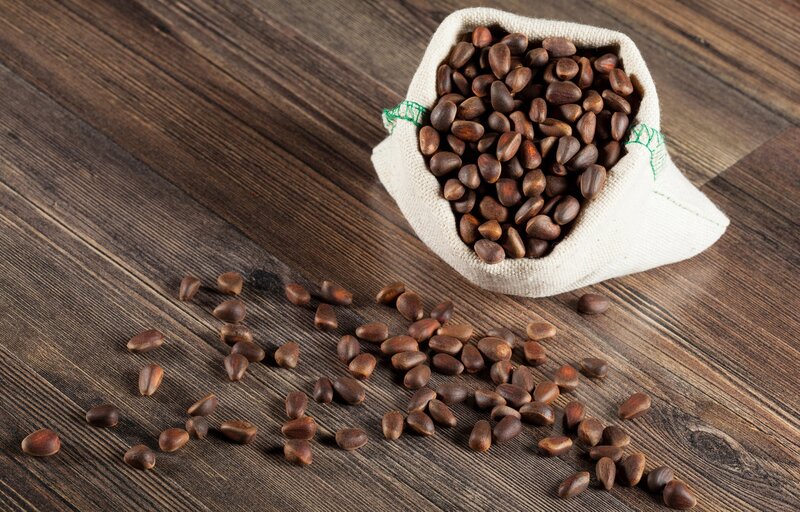 Pine Nuts in a Sack