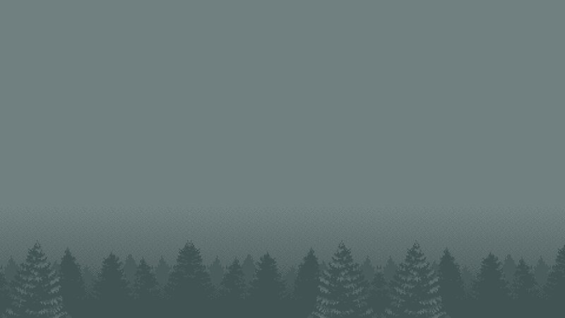 Pine Trees in Fog — Gray, Misty