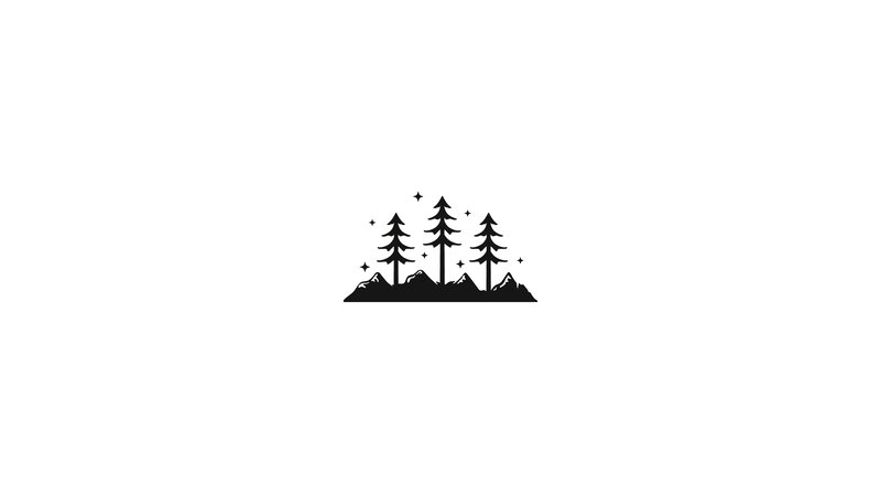Pine Trees on Mountains