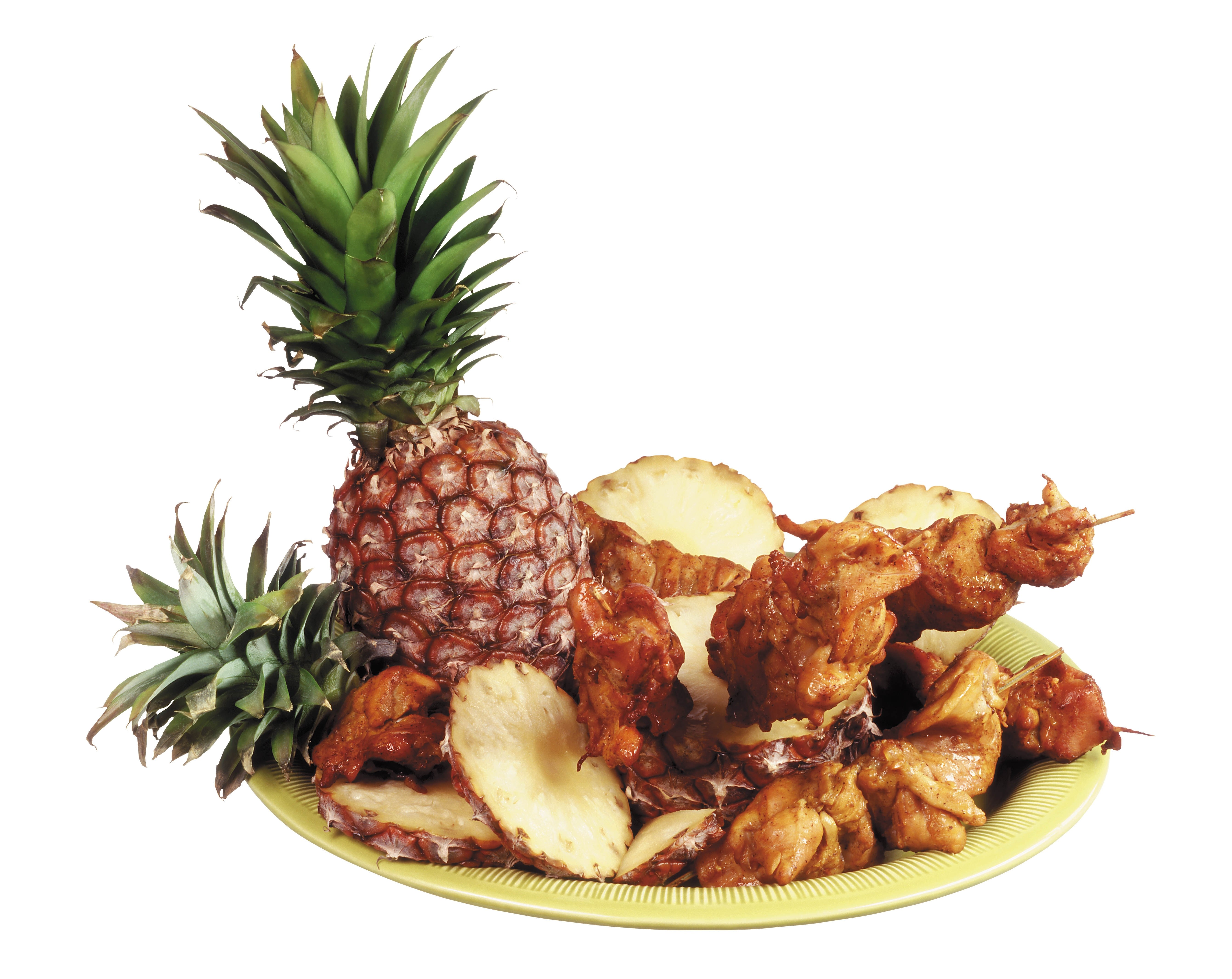 pineapple and chicken skewers