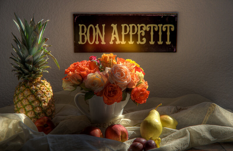 Pineapple and Flowers