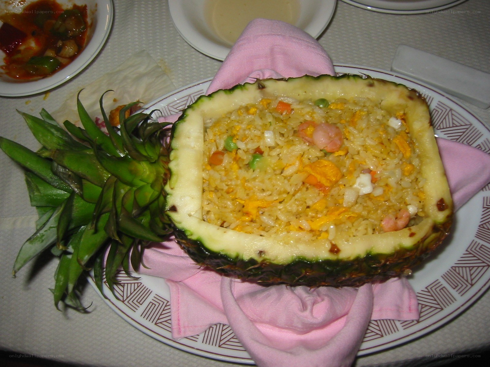 pineapple fried rice dish