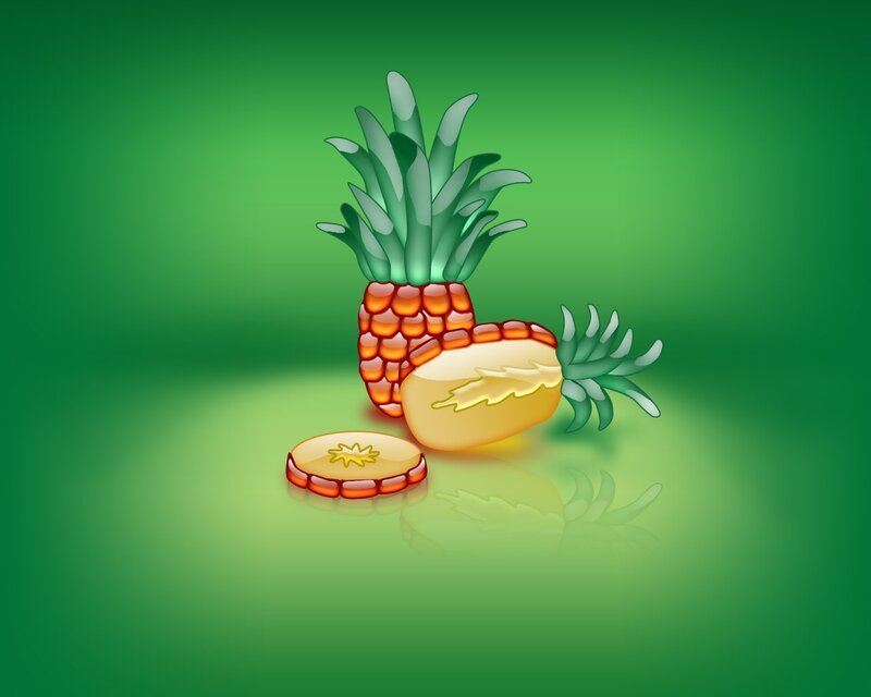 Pineapple Fruit Slices — Green