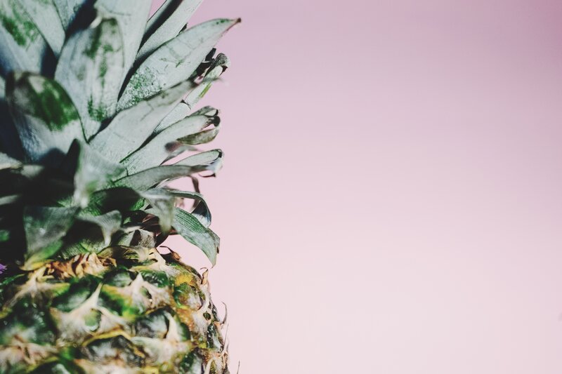 Pineapple on pink background
