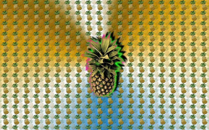 Pineapple pattern with central pineapple