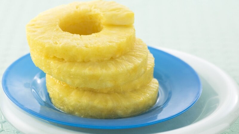 pineapple slices on a plate