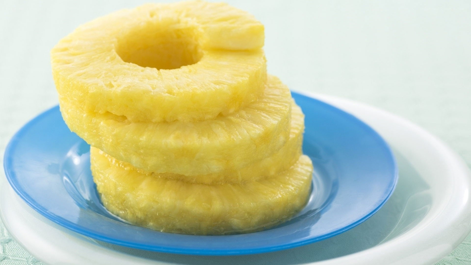 pineapple slices on a plate