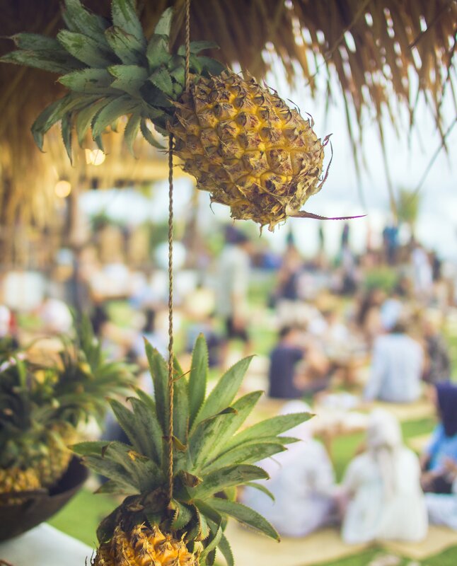 Pineapples Hanging from Roof