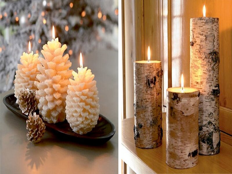 Pinecone Candles
