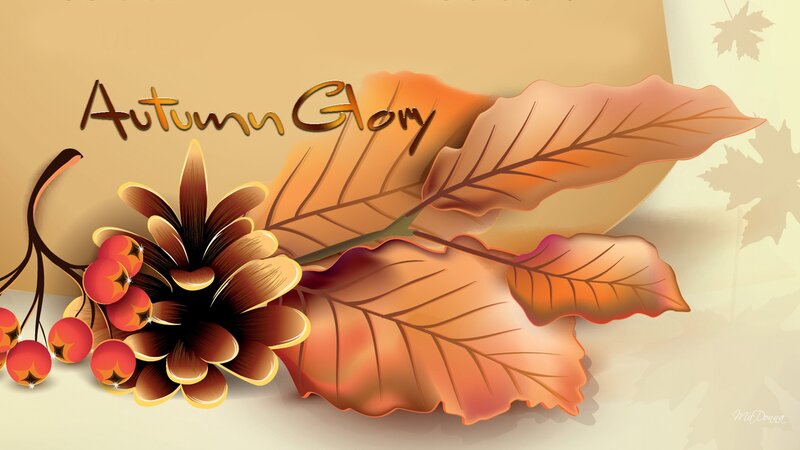 Pinecone with Autumn Leaves