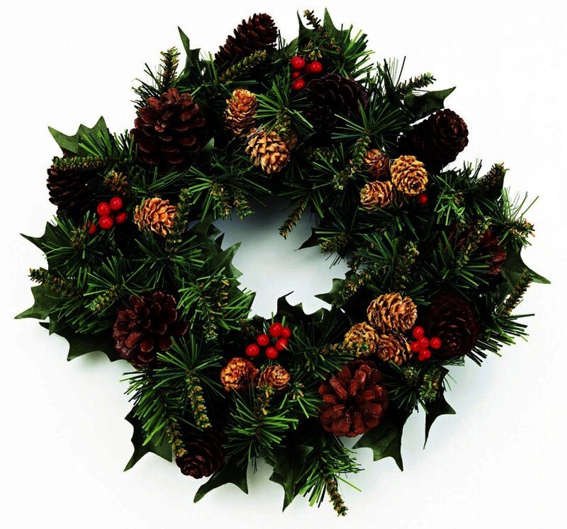 Pinecone Wreath with Berries