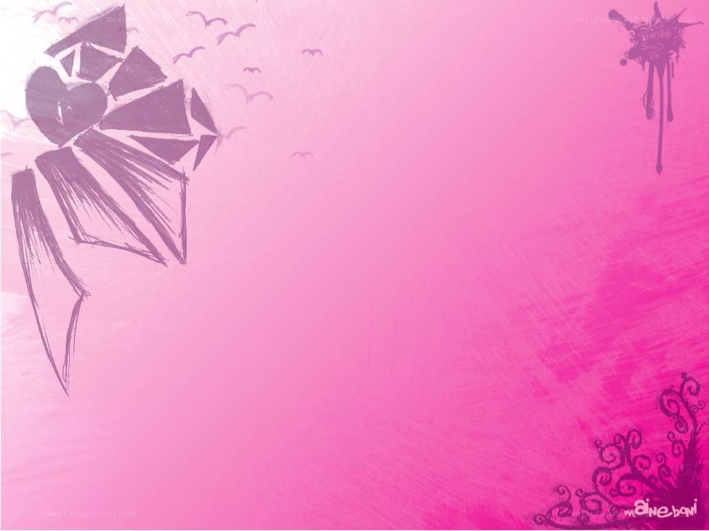 pink abstract art with heart
