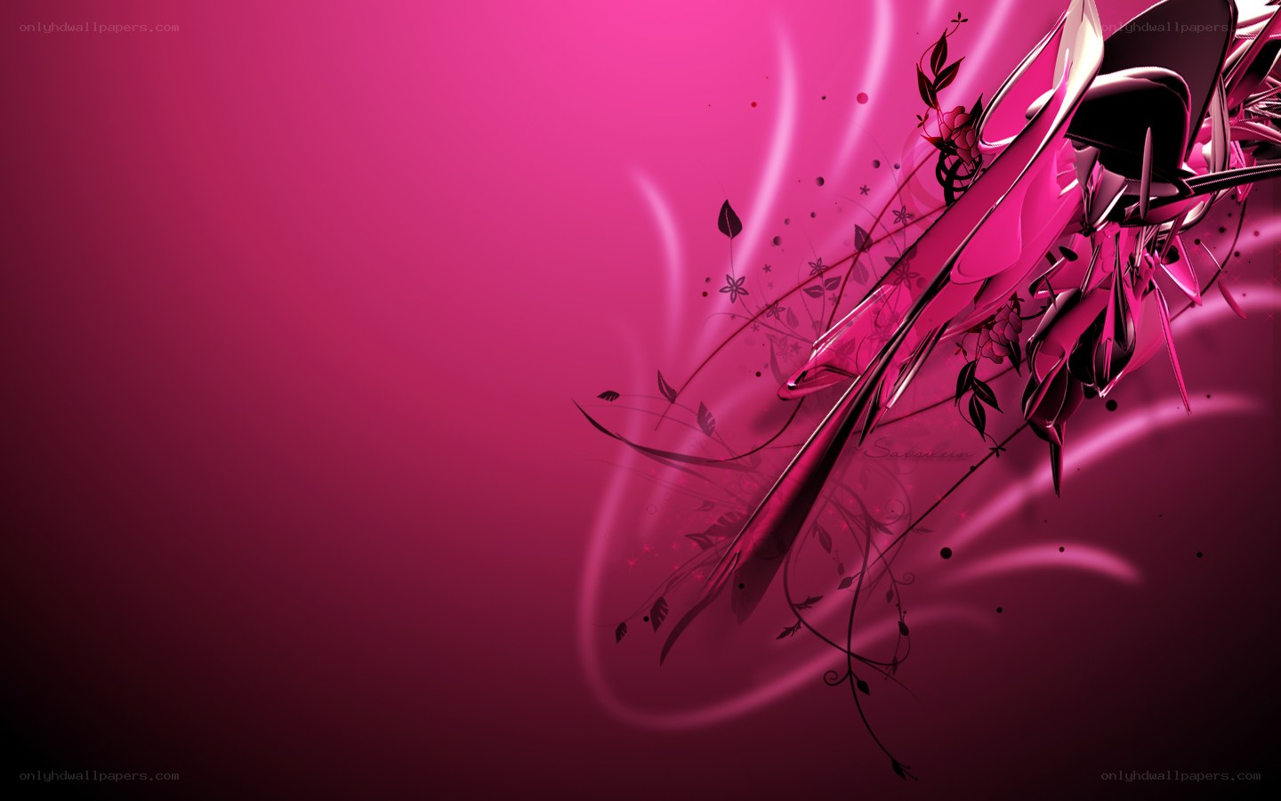 pink abstract floral design