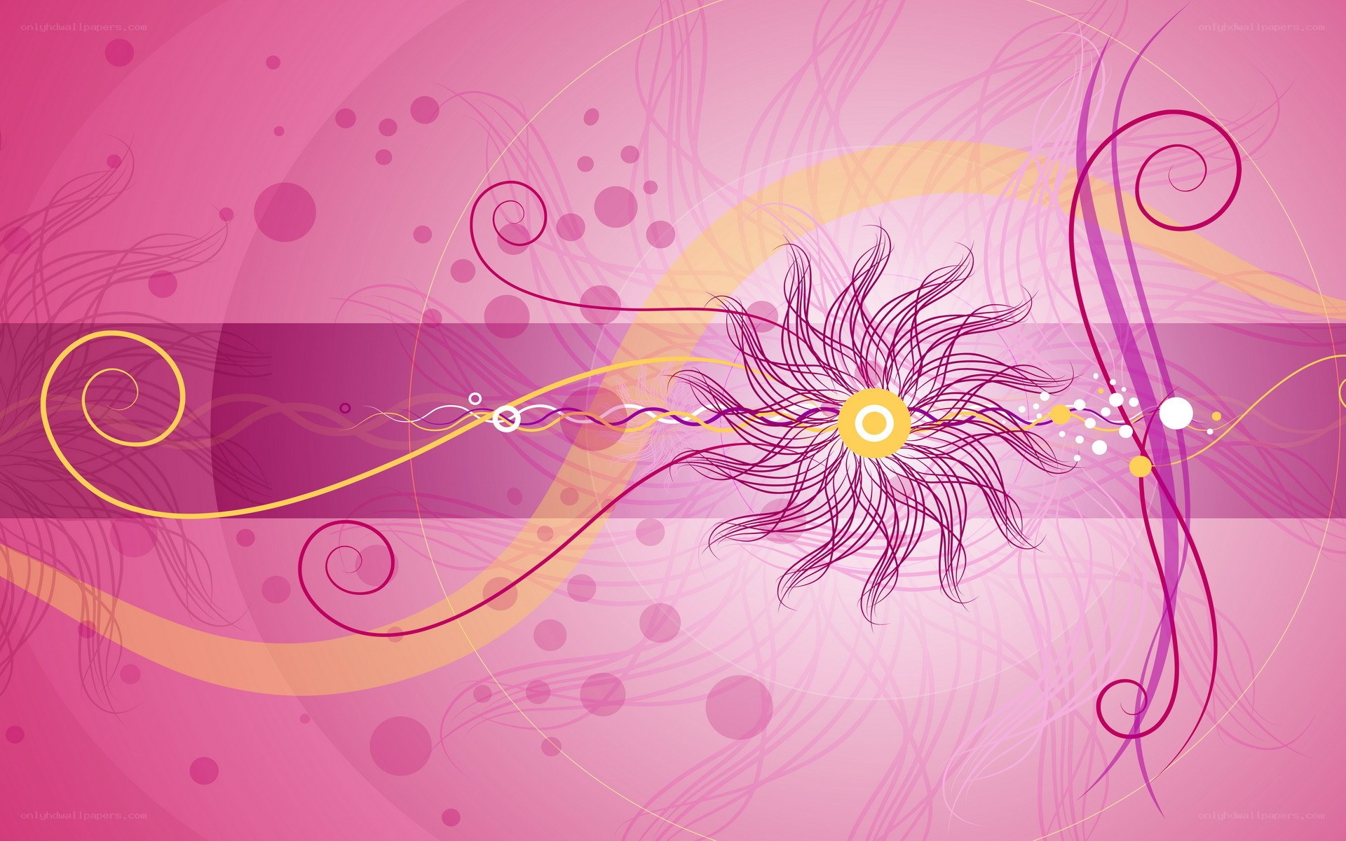 pink abstract floral design