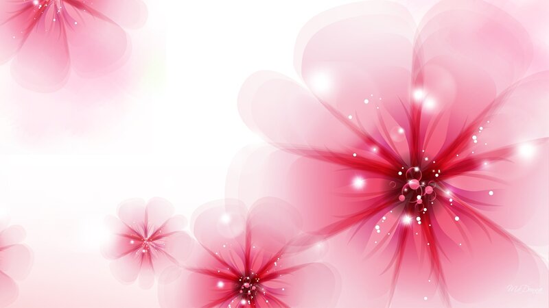 Pink Abstract Flowers