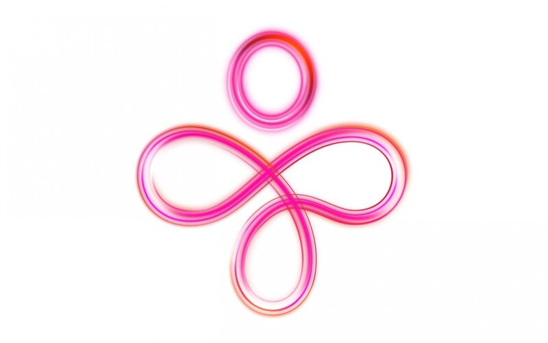 pink abstract infinity symbol