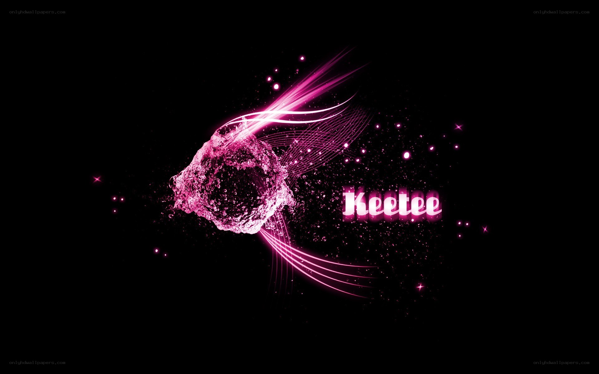 pink abstract particle burst