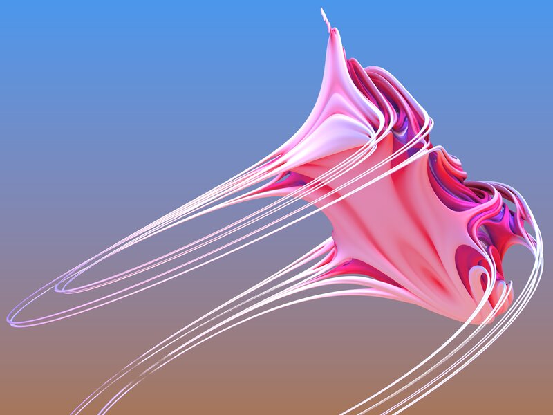 Pink Abstract Sculpture — Serene