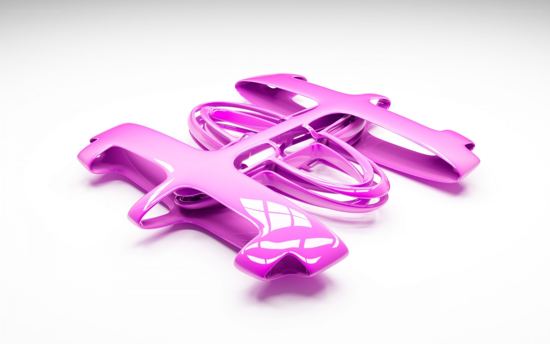Pink abstract sculpture