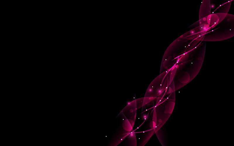 Pink Abstract Waves — Black, Dynamic, Lines, Circles