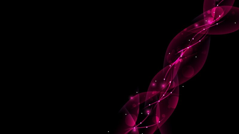 Pink Abstract Waves — Black, Dynamic, Lines, Dots
