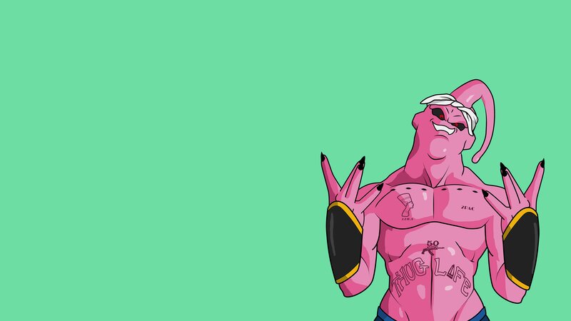 Pink Alien Character — Green