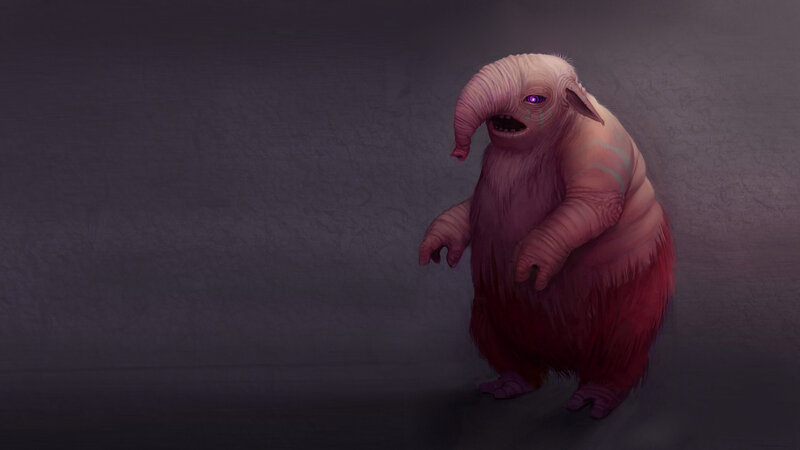 pink alien creature