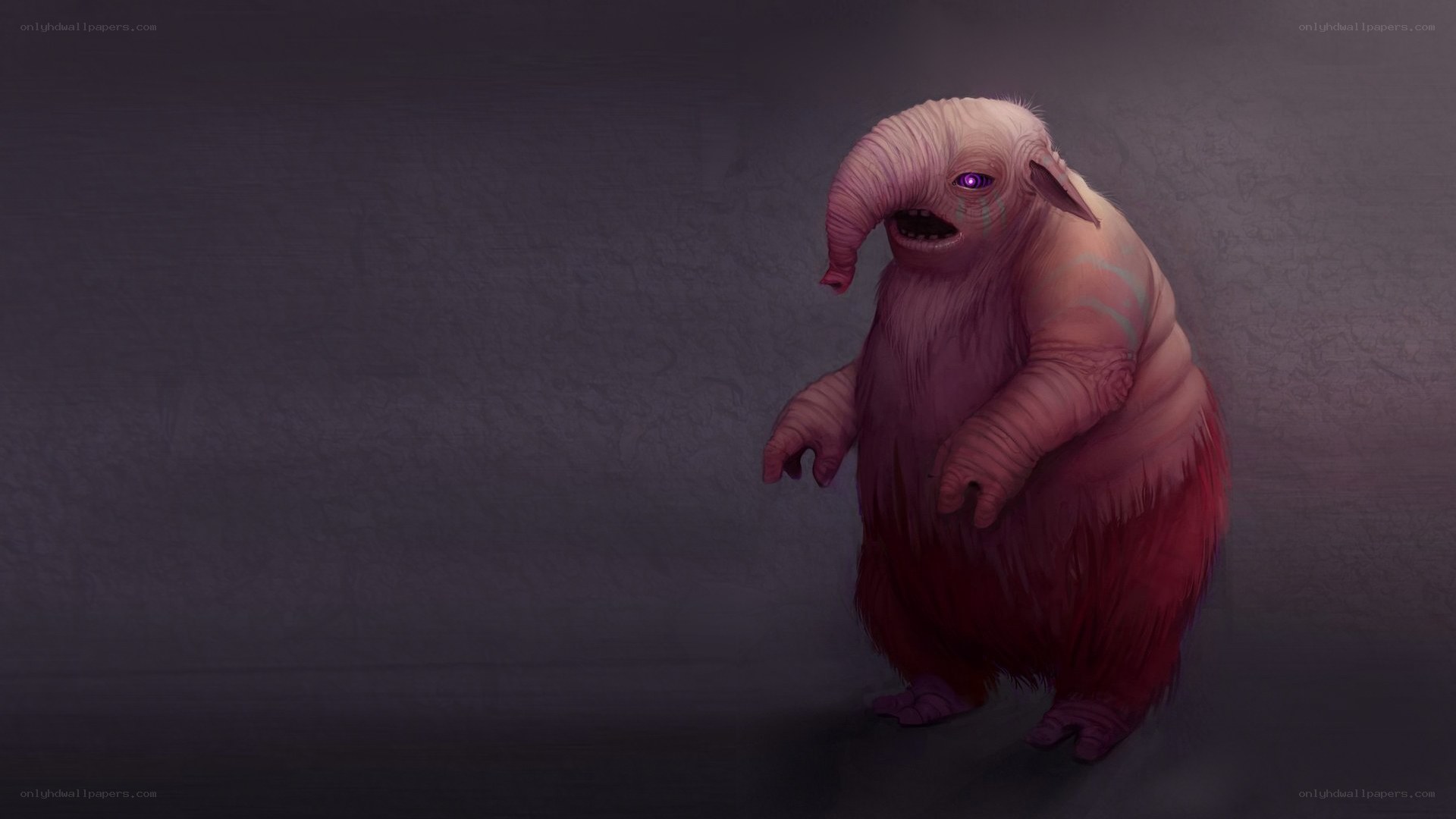 pink alien creature