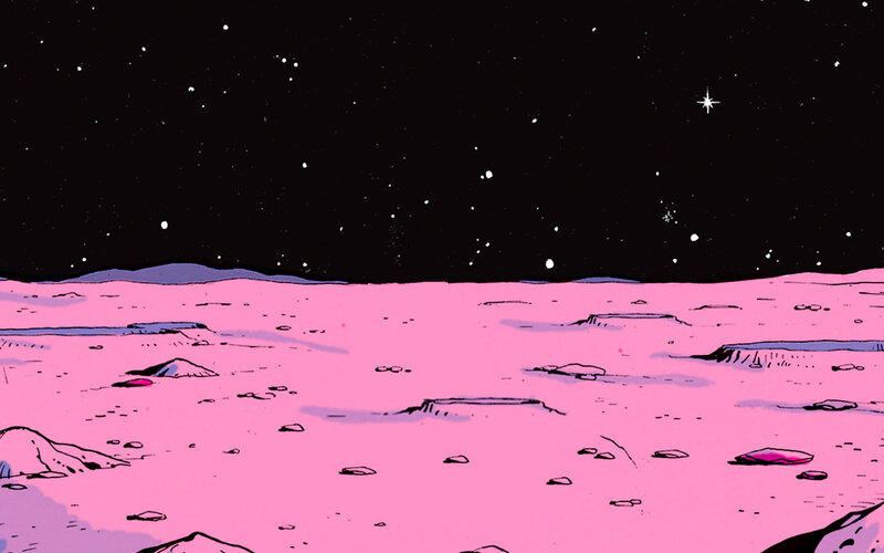 pink alien landscape