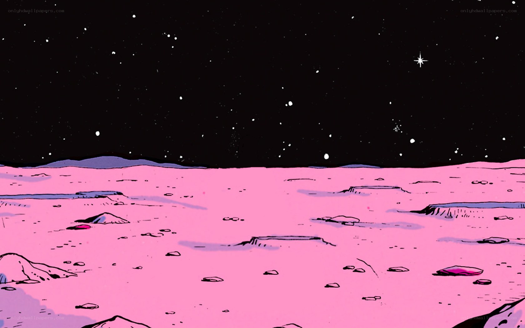pink alien landscape